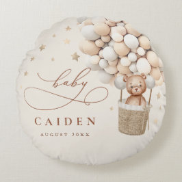 Teddy Bear Gender Neutral Baby Shower Kinderzimmer Rundes Kissen