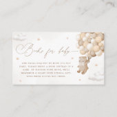 Teddy Bear Gender Neutral Book Request Begleitkarte (Vorderseite)