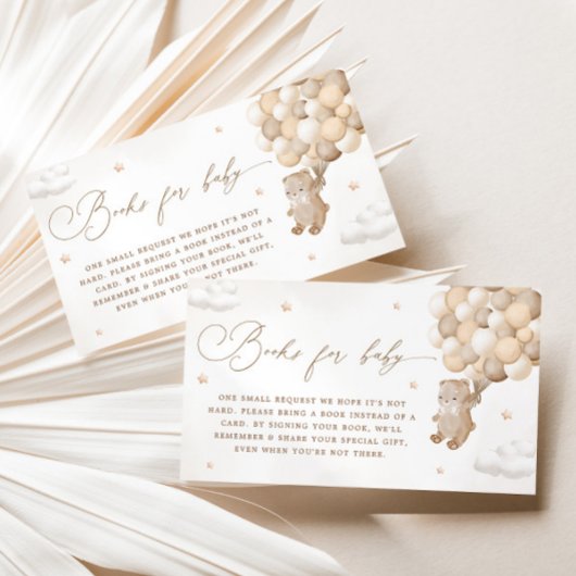 Teddy Bear Gender Neutral Book Request Begleitkarte