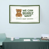 Teddy Bear Gender Neutral Minimalist Baby Shower Banner (Messeveranstaltung)