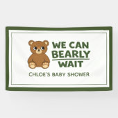 Teddy Bear Gender Neutral Minimalist Baby Shower Banner (Horizontal)