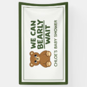 Teddy Bear Gender Neutral Minimalist Baby Shower Banner (Vertikal)