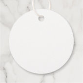 Teddy Bear Gender Neutral Minimalist Baby Shower Geschenkanhänger (Rückseite)