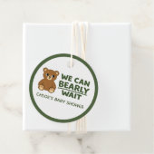 Teddy Bear Gender Neutral Minimalist Baby Shower Geschenkanhänger (Beispiel)