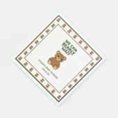 Teddy Bear Gender Neutral Minimalist Baby Shower Serviette (Ecke)