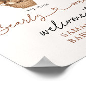 Teddy Bear Gender Neutral Welcome Baby Dusche Poster (Ecke)