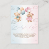 Teddy Bear Gender Reveal Book Request Begleitkarte (Vorderseite)