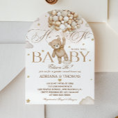 Teddy Bear Gender Reveal Einladung