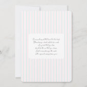 Teddy Bear Gender Reveal  Einladung (Rückseite)