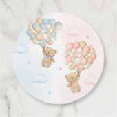 Teddy Bear Gender Reveal Geschenkanhänger (Rückseite)