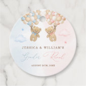 Teddy Bear Gender Reveal Geschenkanhänger (Vorderseite)