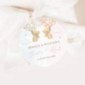 Teddy Bear Gender Reveal Geschenkanhänger