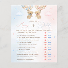 Teddy Bear Gender Reveal Mommy oder Daddy Game
