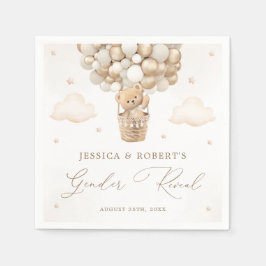 Teddy Bear Gender Reveal Serviette