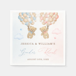 Teddy Bear Gender Reveal Serviette