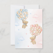 Teddy Bear Gender Reveal Vielen Dank Karte (Rückseite)