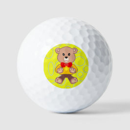 Teddy Bear Geometric Circles Loops Golf Balls Golfball