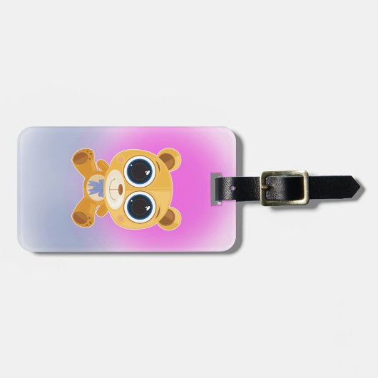 Teddy Bear Gepäckanhänger (Vorderseite horizontal)