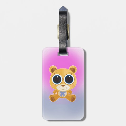 Teddy Bear Gepäckanhänger (Rückseite vertikal)