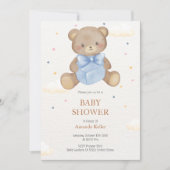 Teddy Bear Geschenk Baby Dusche Einladung (Vorderseite)