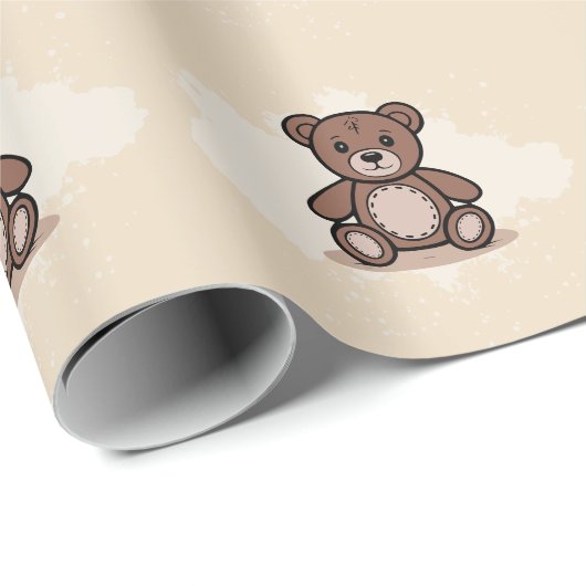 Teddy Bear Geschenkpapier (Rolleneckpunkt)