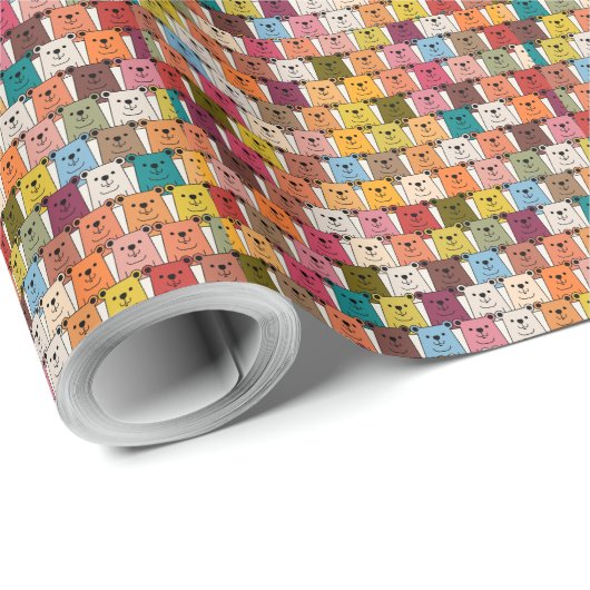 Teddy Bear Geschenkpapier (Rolleneckpunkt)