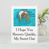 Teddy Bear Get Well Card Karte (Stehend Vorderseite)