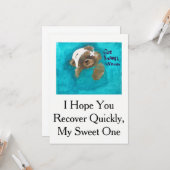 Teddy Bear Get Well Card Karte (Vorderseite/Rückseite Beispiel)