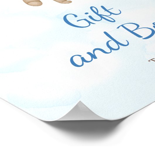 Teddy Bear Gift and Books Poster (Ecke)