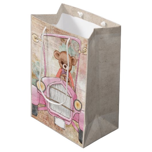 Teddy Bear Gift Bag Mittlere Geschenktüte (Vorderseite Schrägansicht)