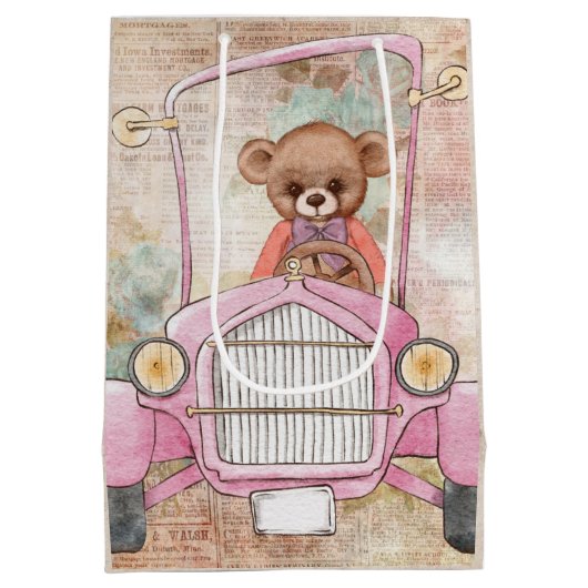 Teddy Bear Gift Bag Mittlere Geschenktüte (Rückseite)