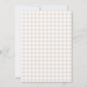 Teddy Bear Gingham Bearly Wait Leafy Baby Shower Einladung (Rückseite)