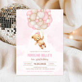 Teddy Bear Girl 1. Januar erster Geburtstag Einladung