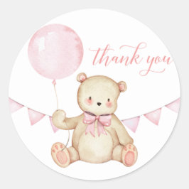 Teddy Bear Girl Baby Dusche Gefallen Sticker