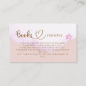 Teddy Bear Girl Baby Shower Books für das Baby Begleitkarte (Vorderseite)