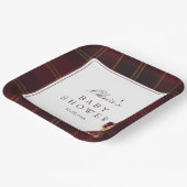 Teddy Bear Girl Baby Shower Pappteller (Gewinkelt)