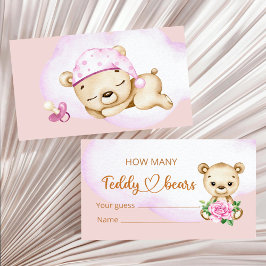 Teddy Bear Girl Babydusche Begleitkarte