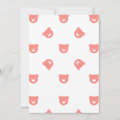 Teddy Bear Girl Babydusche Dankeskarte (Rückseite)