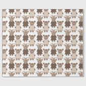 Teddy Bear Girl Babydusche Geschenkpapier (Flach)