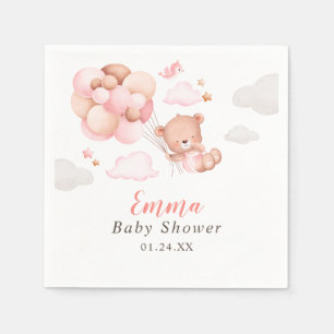 Teddy Bear Girl Babydusche Serviette