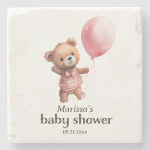 Teddy Bear Girl Babydusche Steinuntersetzer