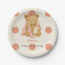 Teddy Bear Girl Babydusche Teller