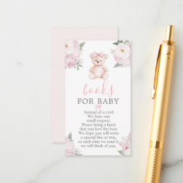 Teddy Bear Girl Books for Baby Card Begleitkarte