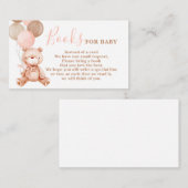 Teddy Bear Girl Bringen Sie eine Book Card Begleitkarte (Vorne/Hinten)