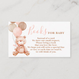 Teddy Bear Girl Bringen Sie eine Book Card Begleitkarte