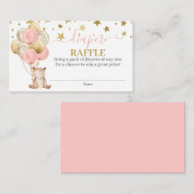 Teddy Bear Girl Diaper Raffekarte
