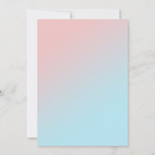 Teddy Bear Girl or Boy Theme Gender Reveal Party Einladung (Rückseite)