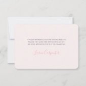 Teddy Bear Girl Thank You Card Dankeskarte (Rückseite)