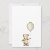 Teddy Bear Girl's 1. Geburtstag Einladung (Rückseite)