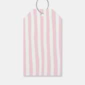 Teddy Bear Girls Pink Bow Stripes 1st Birthday Geschenkanhänger (Rückseite)